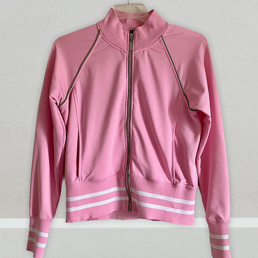 VINTAGE DAISY FUENTES PINK ATHLETIC ZIP UP JACKET
